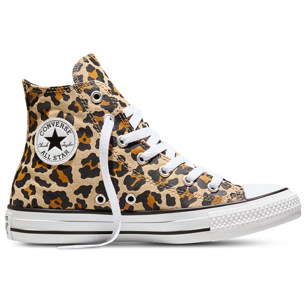 Converse All Star Hi Leopard - Girls' Grade School - Brown/Black/White - Image 2