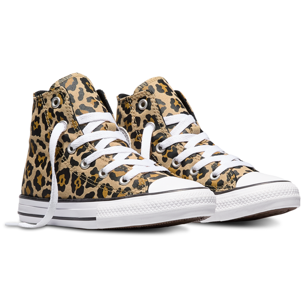 Converse All Star Hi Leopard - Girls' Preschool - Brown/Black/White - Image 3