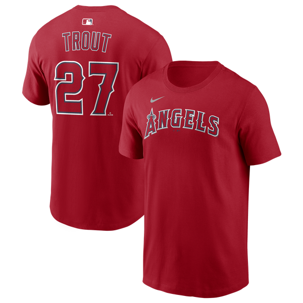 Nike MLB Angels Name & Number T-Shirt - Men's - Red