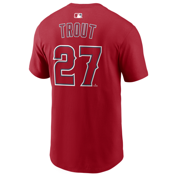 Nike MLB Angels Name & Number T-Shirt - Men's - Red - Image 3
