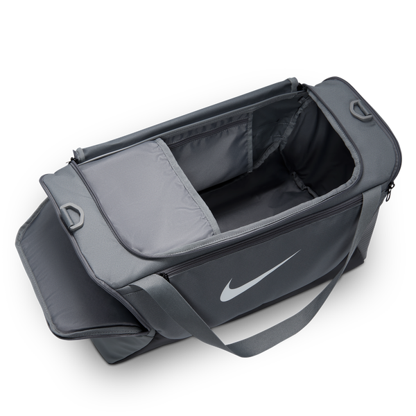 Nike Brasilia Small Duffel - Adult - Smoke Grey/Black/White - Image 5