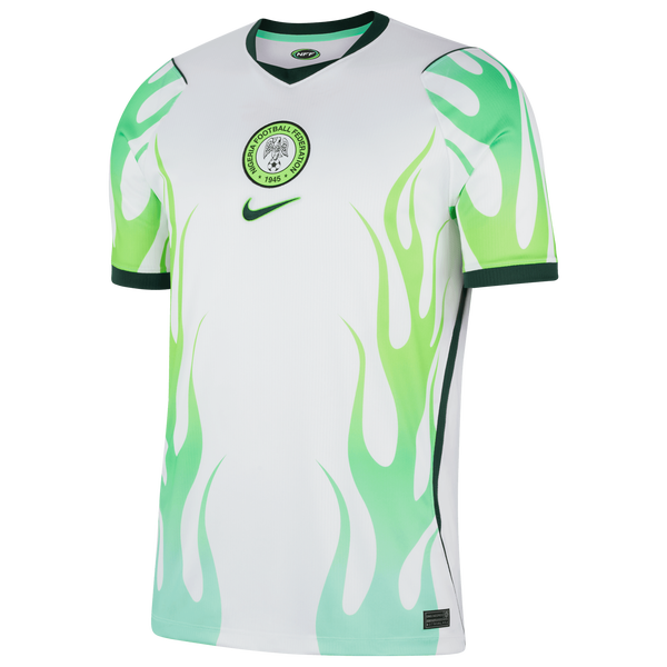 Nike Nigeria Away Replica Stadium Jersey - Men's - White/Green Glow/Black