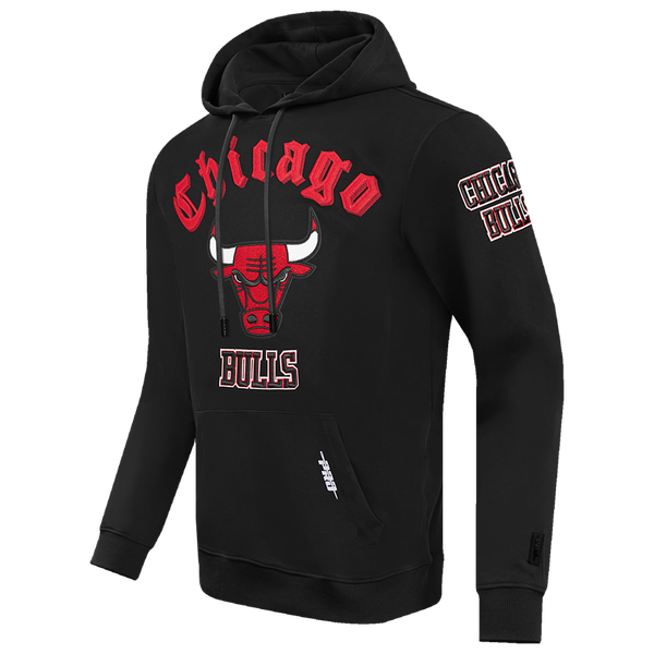 Pro Standard BULLS OLD ENGLISH FLC PO HOODIE - Men's - Black - Image 3