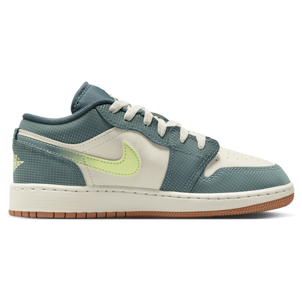 Jordan AJ 1 Low SE - Boys' Grade School - Light Lemon Twist/Hasta/Sea Glass
