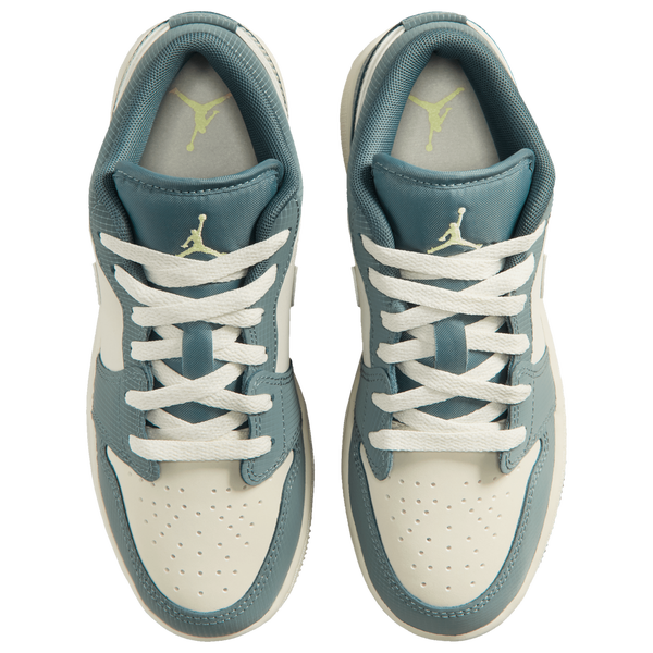 Jordan AJ 1 Low SE - Boys' Grade School - Light Lemon Twist/Hasta/Sea Glass - Image 4