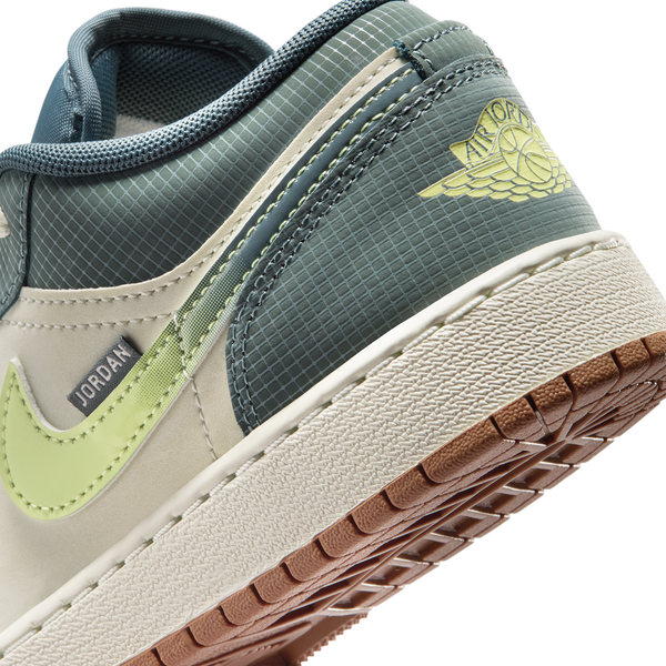 Jordan AJ 1 Low SE - Boys' Grade School - Light Lemon Twist/Hasta/Sea Glass - Image 8