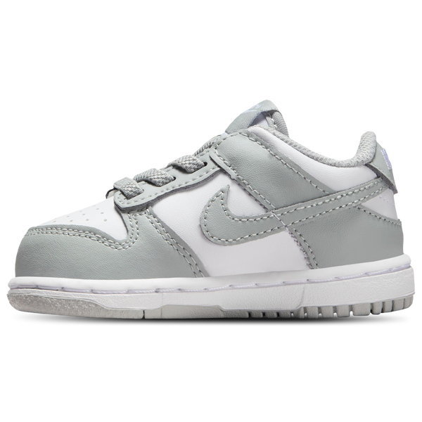 Nike Dunk Low - Boys' Toddler - White/Light Smoke Grey/White - Image 2
