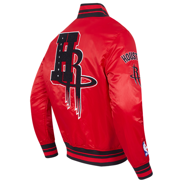 Pro Standard Houston Rockets Mash Up M Rib Satin Jacket - Men's - Red/Black - Image 8