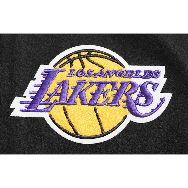 Pro Standard Los Angeles Lakers Retro Classic Varsity Jacket - Men's - Black/Purple/Yellow - Image 5