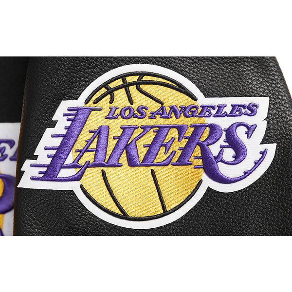 Pro Standard Los Angeles Lakers Retro Classic Varsity Jacket - Men's - Black/Purple/Yellow - Image 8