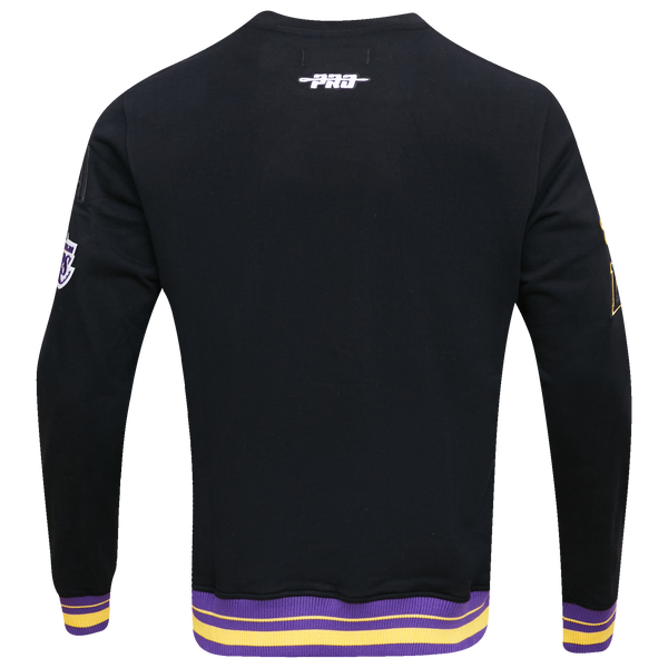 Pro Standard Los Angeles Lakers Mash Up Rib Fleece Crewneck - Men's - Black/Purple - Image 2