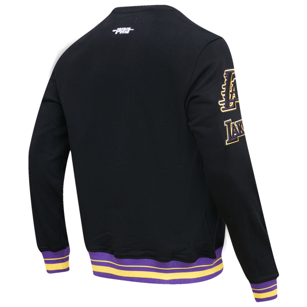 Pro Standard Los Angeles Lakers Mash Up Rib Fleece Crewneck - Men's - Black/Purple - Image 4