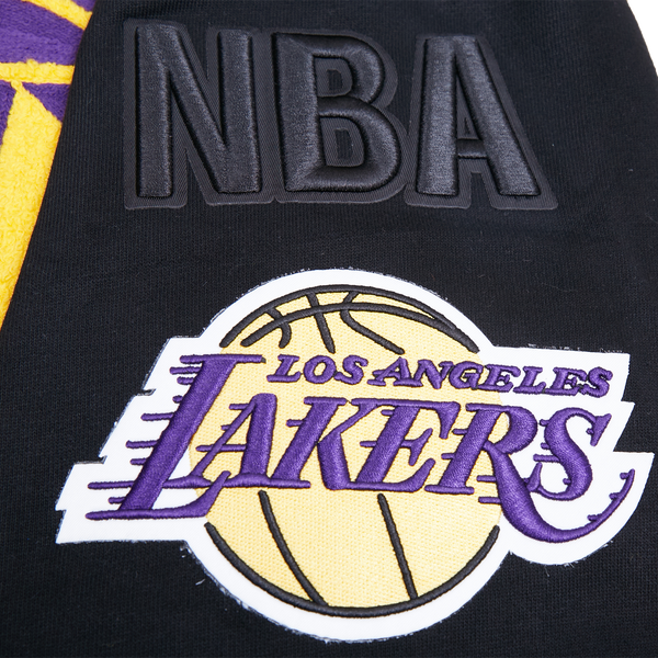 Pro Standard Los Angeles Lakers Mash Up Rib Fleece Crewneck - Men's - Black/Purple - Image 7