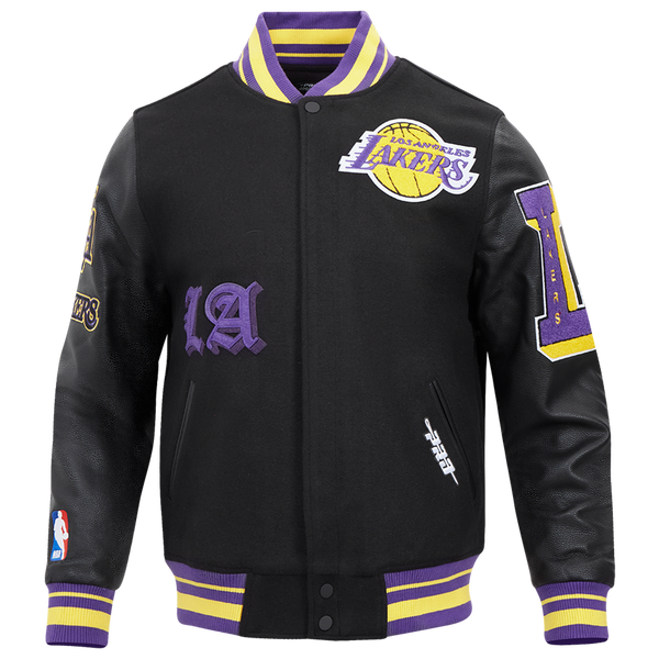 Pro Standard Los Angeles Lakers Old English Wool Varsity Jckt - Men's - Purple/Black
