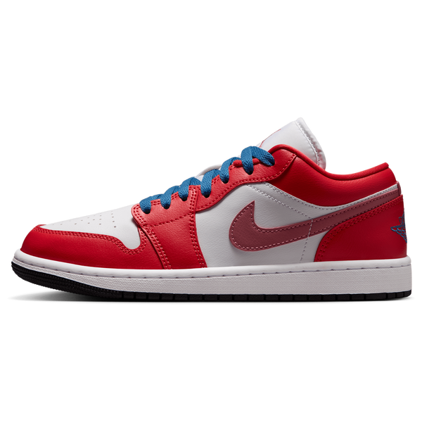 Jordan AJ 1 Low - Women's - Track Red/True Blue/White - Image 2