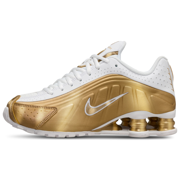 Nike Shox R4 - Girls' Grade School - Gold/White - Image 2