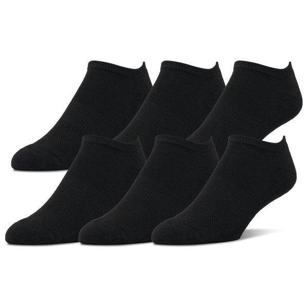 CSG No Show Socks 6 Pack - Adult - Black