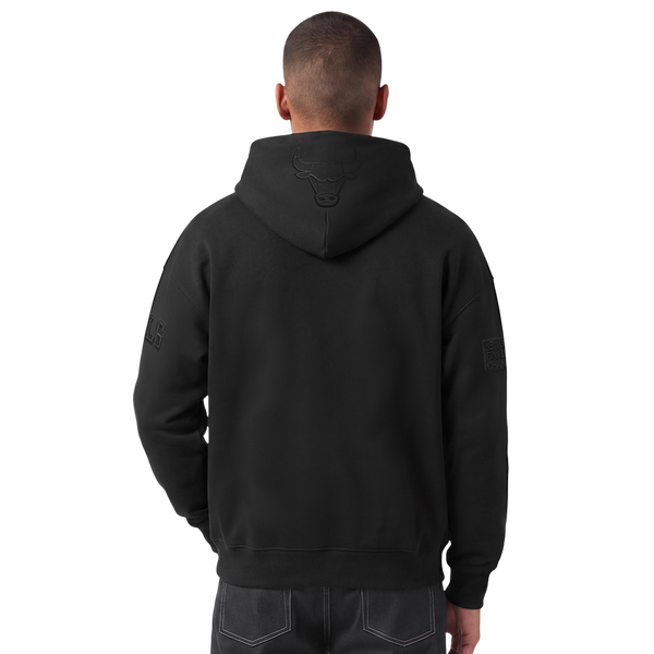 Pro Standard Bulls Neutral Drop Shoulder Pullover Hoodie - Men's - Black/Multi - Image 2