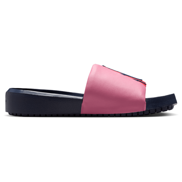 Jordan Nola Slides - Women's - Obsidian/Desert Berry/Track Red