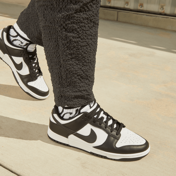 Nike Dunk Low Retro - Men's - White/White/Black - Image 9