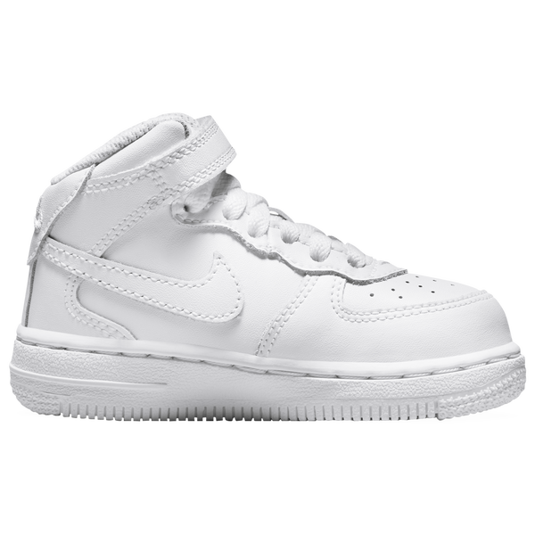 Nike Air Force 1 Mid LE - Boys' Toddler - White/White/White - Image 2