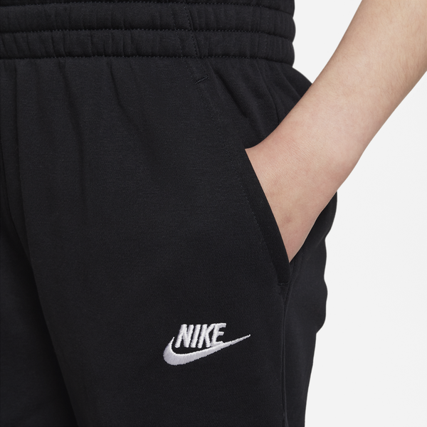 Nike NSW Club LBR Fleece Joggers - Boys' Grade School - White/Black - Image 4