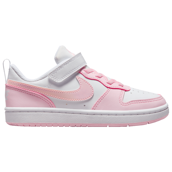 Nike Court Borough Low Recraft - Girls' Preschool - White/Pink Foam - Image 2