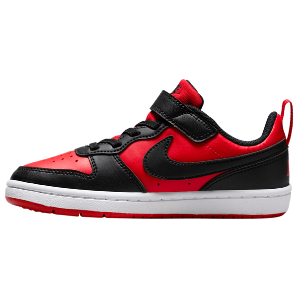 Nike Court Borough Low Recraft - Boys' Preschool - White/Black/Red - Image 3