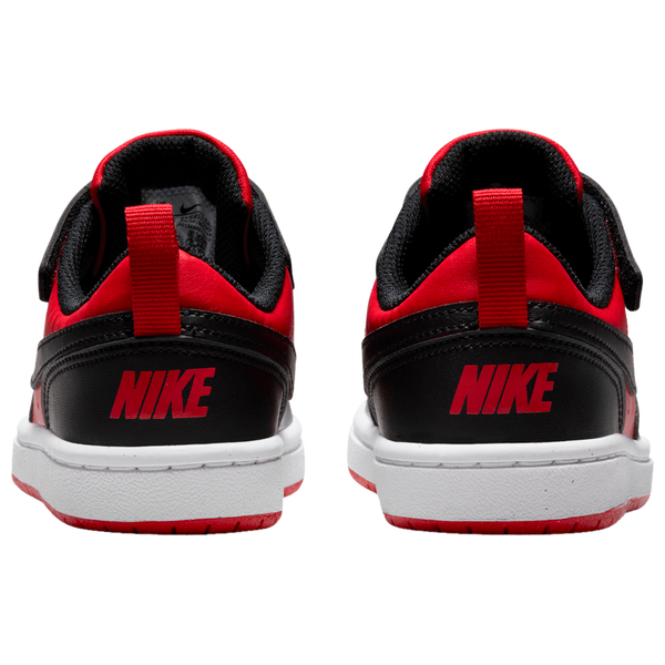 Nike Court Borough Low Recraft - Boys' Preschool - White/Black/Red - Image 4
