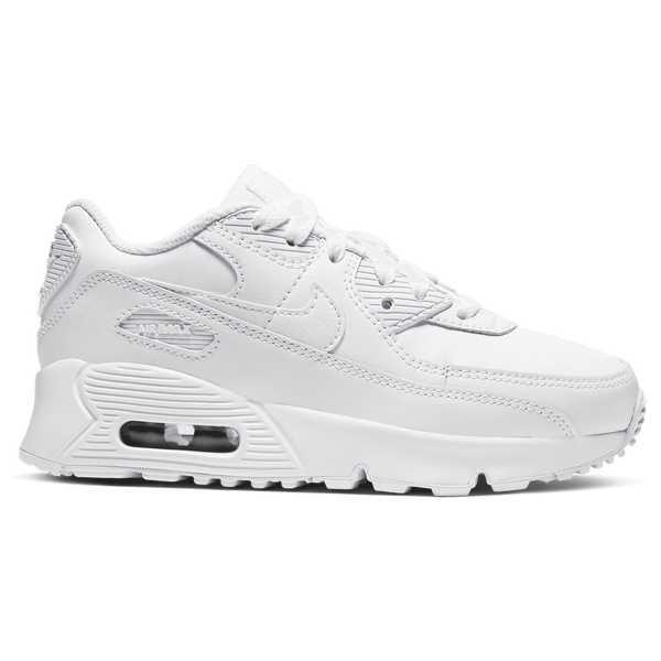Nike Air Max 90 - Boys' Preschool - White/White/Metallic Silver