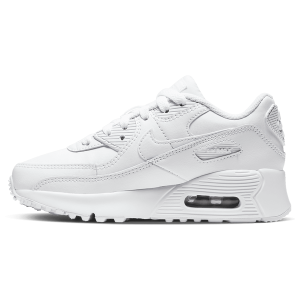 Nike Air Max 90 - Boys' Preschool - White/White/Metallic Silver - Image 3