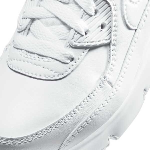 Nike Air Max 90 - Boys' Preschool - White/White/Metallic Silver - Image 6