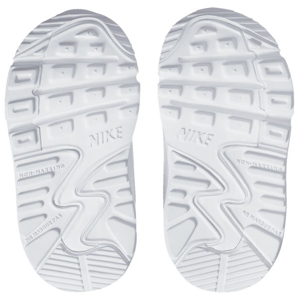 Nike Air Max 90 - Boys' Toddler - White/White/Metallic Silver - Image 5