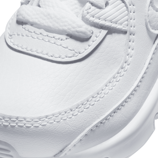 Nike Air Max 90 - Boys' Toddler - White/White/Metallic Silver - Image 7