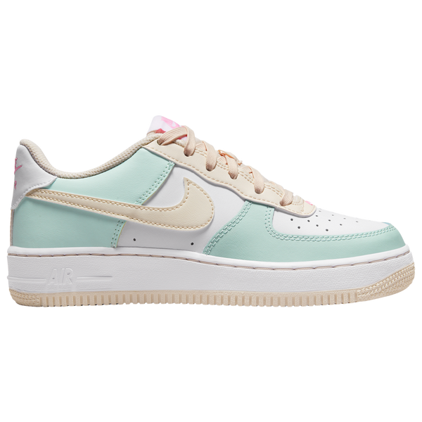 Nike Air Force 1 - Boys' Grade School - Emerald Rise/White/Guava Ice - Image 2