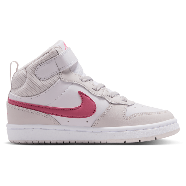 Nike Court Borough Mid 2 - Boys' Preschool - Vast Grey/Peony/White