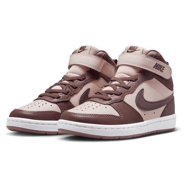 Nike Court Borough Mid 2 - Boys' Preschool - Silt Red/Tattoo/White - Image 6