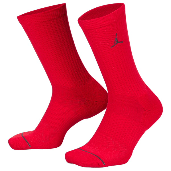 Jordan Every Day Cushioned Crew 3 Pack Socks - Men's - White/Black/Red - Image 2