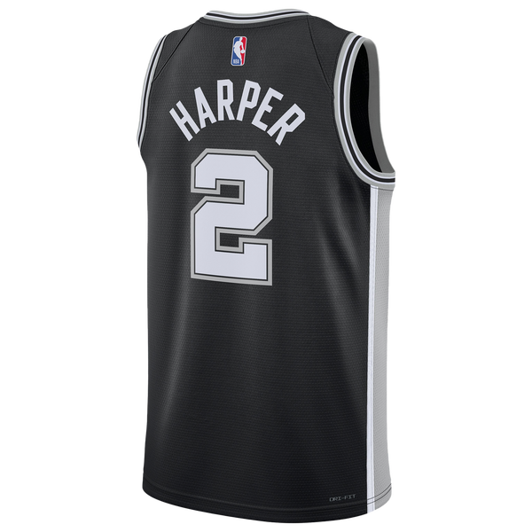 Nike NBA Swingman Icon Jersey - Men's - Black/Black - Image 2