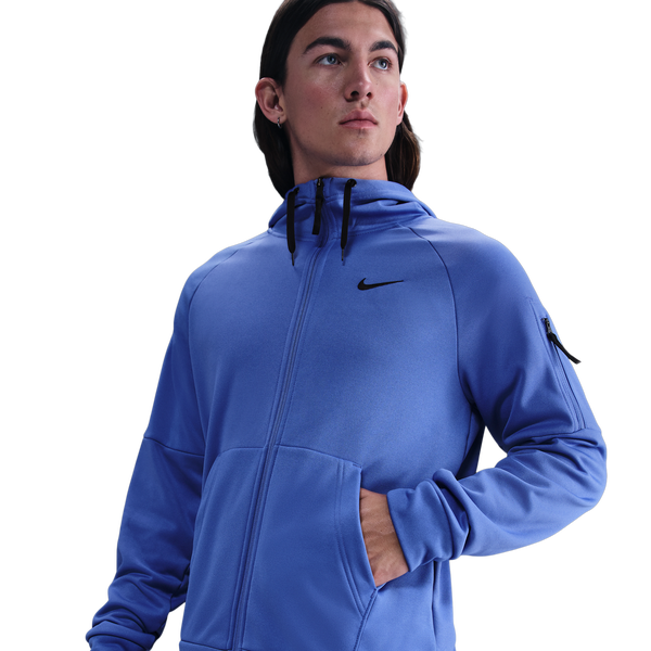 Nike Therma Fleece Full-Zip Hoodie - Men's - Comet Blue/Comet Blue/Black