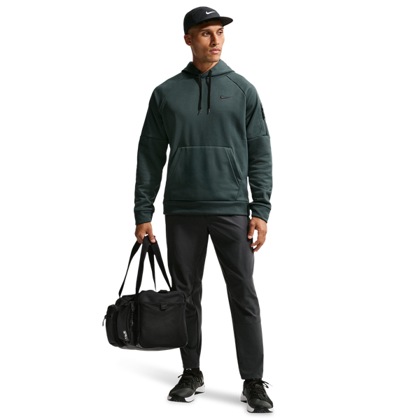 Nike Therma Fleece Pullover Hoodie - Men's - Seaweed/Seaweed/Black - Image 3