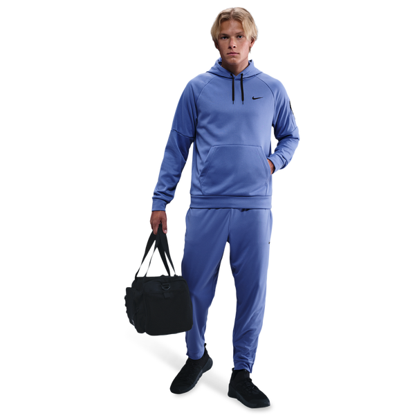 Nike Therma Fleece Pullover Hoodie - Men's - Comet Blue/Comet Blue/Black - Image 3