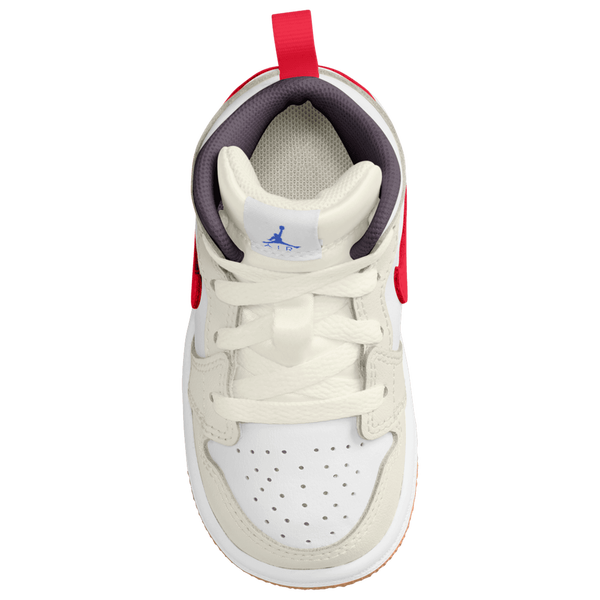 Jordan AJ 1 Mid - Girls' Toddler - Red/Beige/White - Image 3