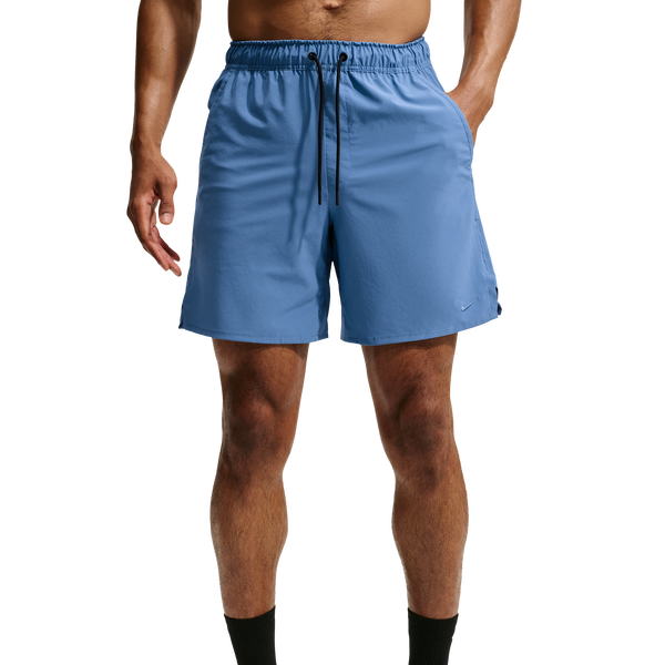 Nike Dri-FIT Unlimited Woven 7 Inch Shorts - Men's - Black/Indigo Storm/Indigo Storm