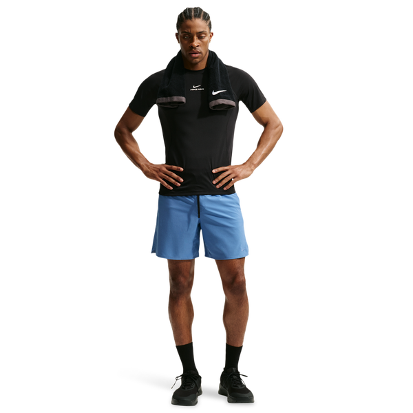 Nike Dri-FIT Unlimited Woven 7 Inch Shorts - Men's - Black/Indigo Storm/Indigo Storm - Image 3