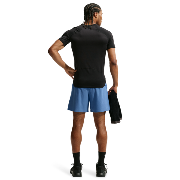 Nike Dri-FIT Unlimited Woven 7 Inch Shorts - Men's - Black/Indigo Storm/Indigo Storm - Image 4