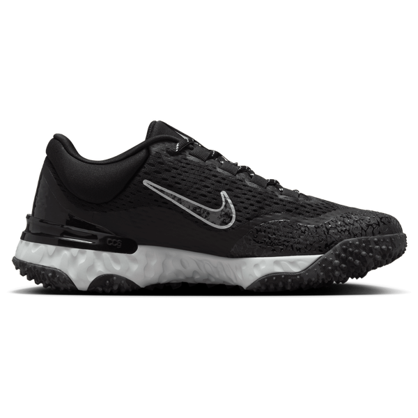 Nike Alpha Huarache Elite 4 TF - Women's - Black/Pure Platinum/Iron Grey