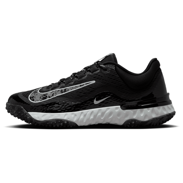 Nike Alpha Huarache Elite 4 TF - Women's - Black/Pure Platinum/Iron Grey - Image 2