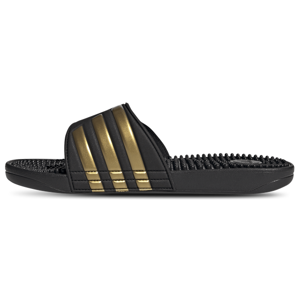 adidas Adissage Slides - Men's - Core Black/Gold Metallic/Core Black - Image 3