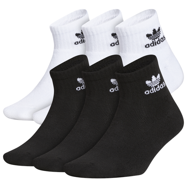 adidas Originals Quarter Sock 6-Pack - Boys' Grade School - White/Black - Image 2